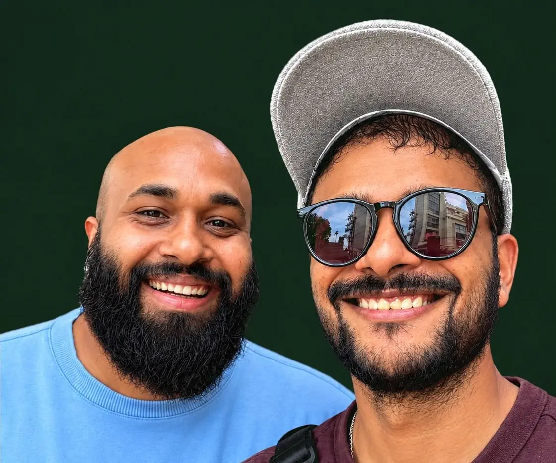 Saurabh Kumar and Abhishek Tatineni, smiling